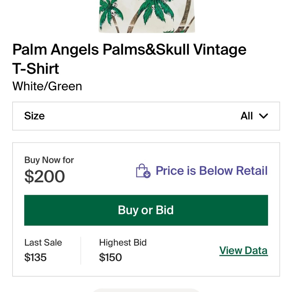 Palm Angels Skull Vintage T-Shirt